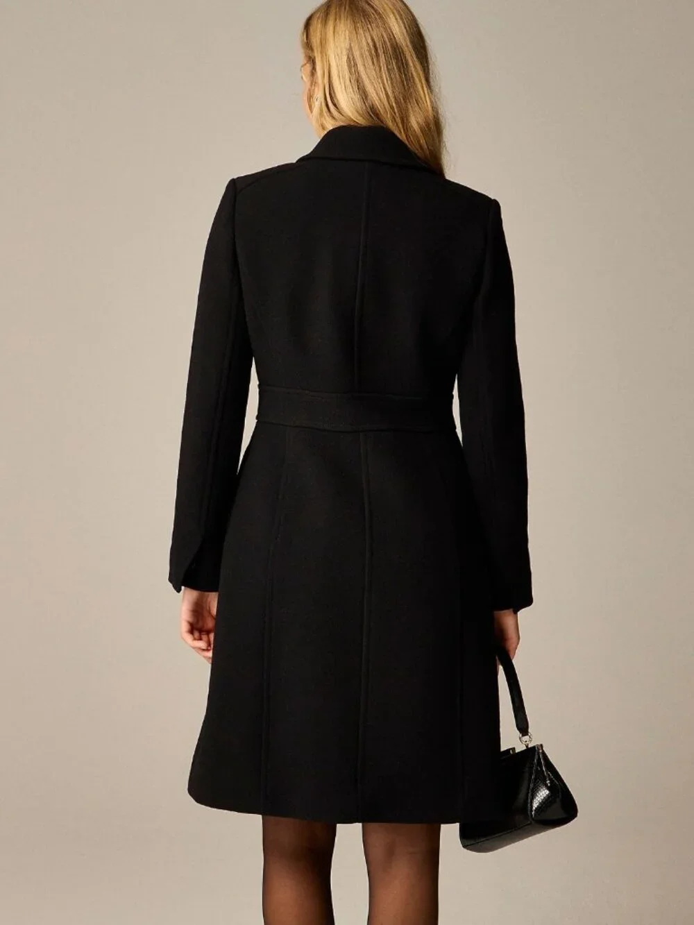 NWT J.Crew New Lady Day TopCoat in Black Italian Doublecloth Wool 2